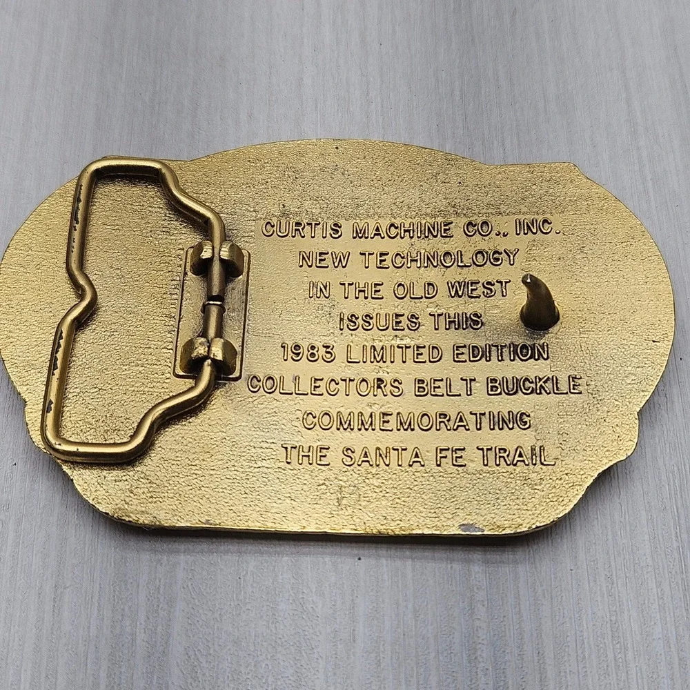 Santa Fe Trail 1983 Dodge City Kansas Curtis Machine‎ Company Belt Buckle